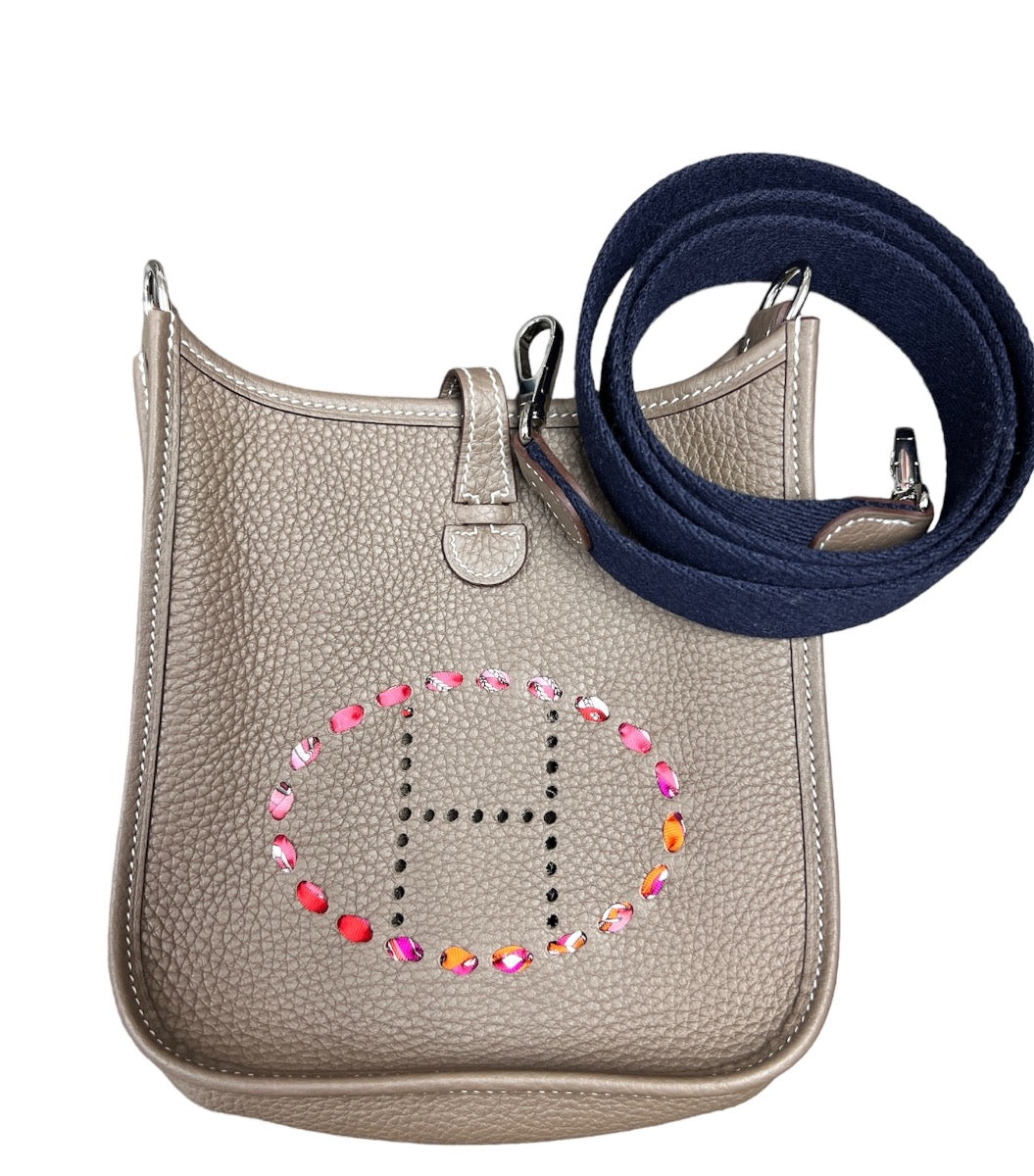 Hermes Etoupe Clemence Evelyn TPM Bag