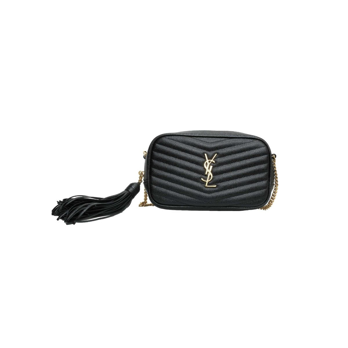 Yves Saint Laurent Black  Monogram Camera  bag