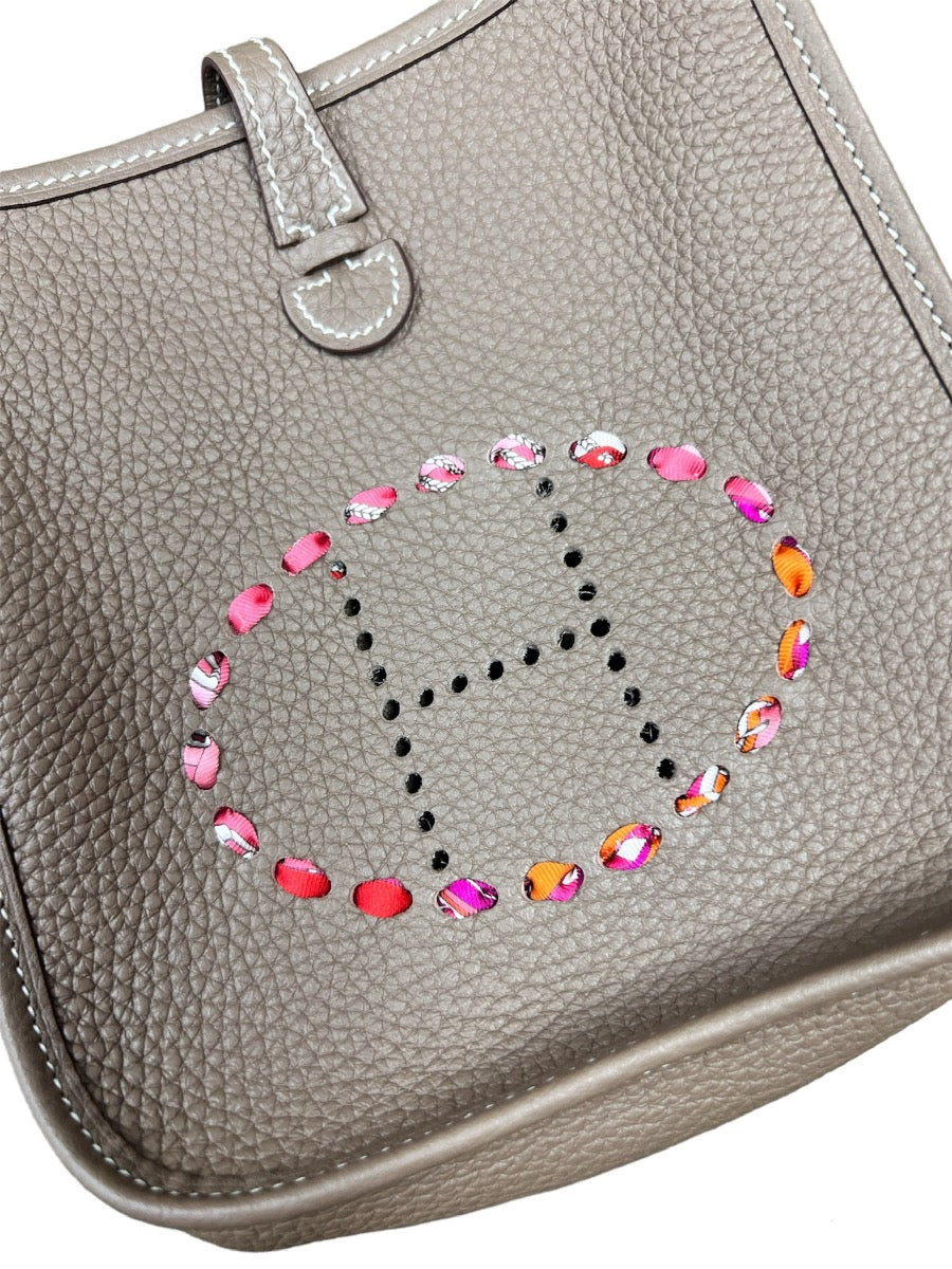 Hermes Etoupe Clemence Evelyn TPM Bag