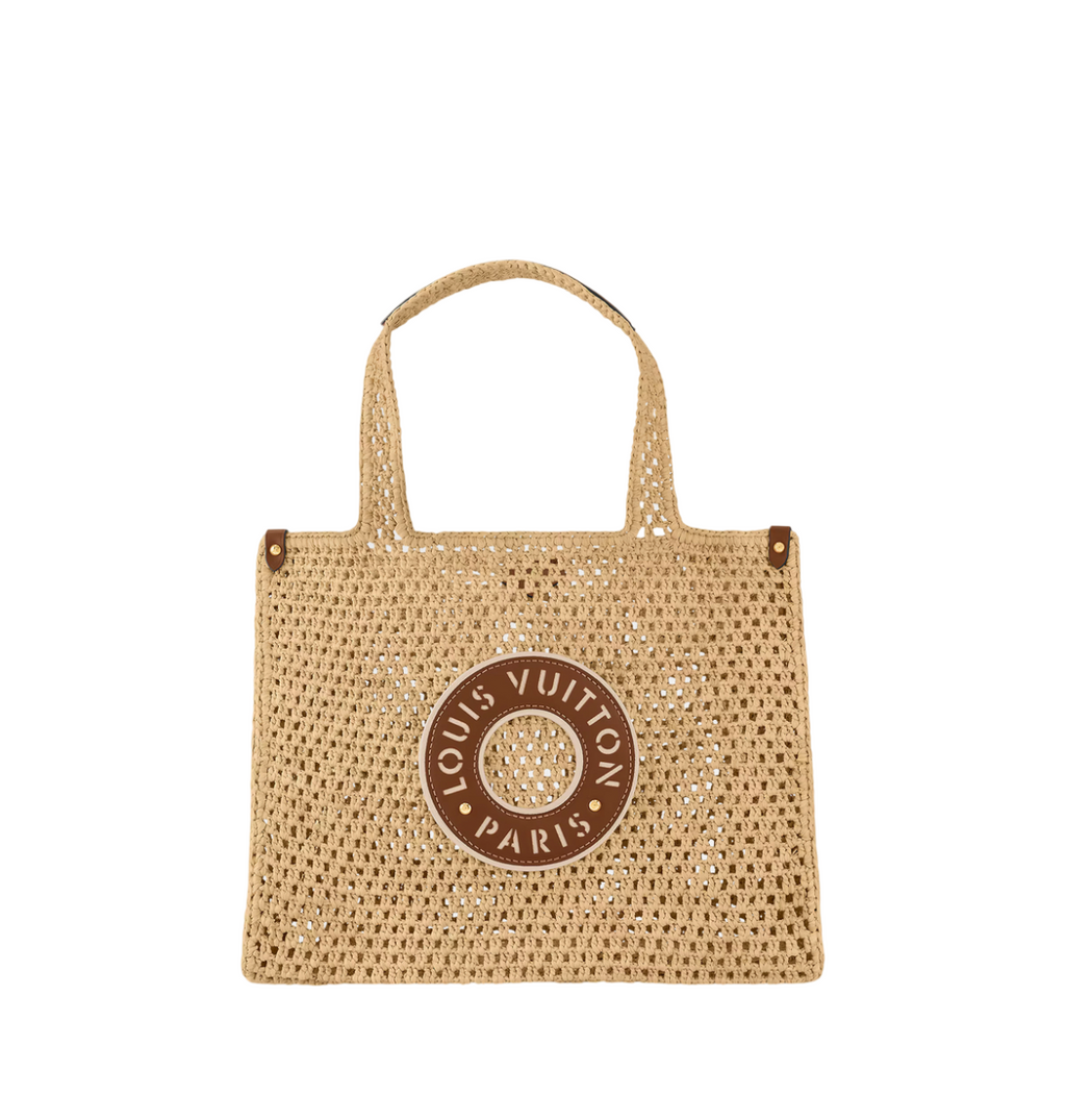 Louis Vuitton Raffia Lv By The Pool Onthego MM Tote Bag