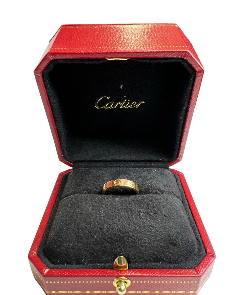 Cartier 18K Rose Gold Love Wedding Band sz 5 1/2