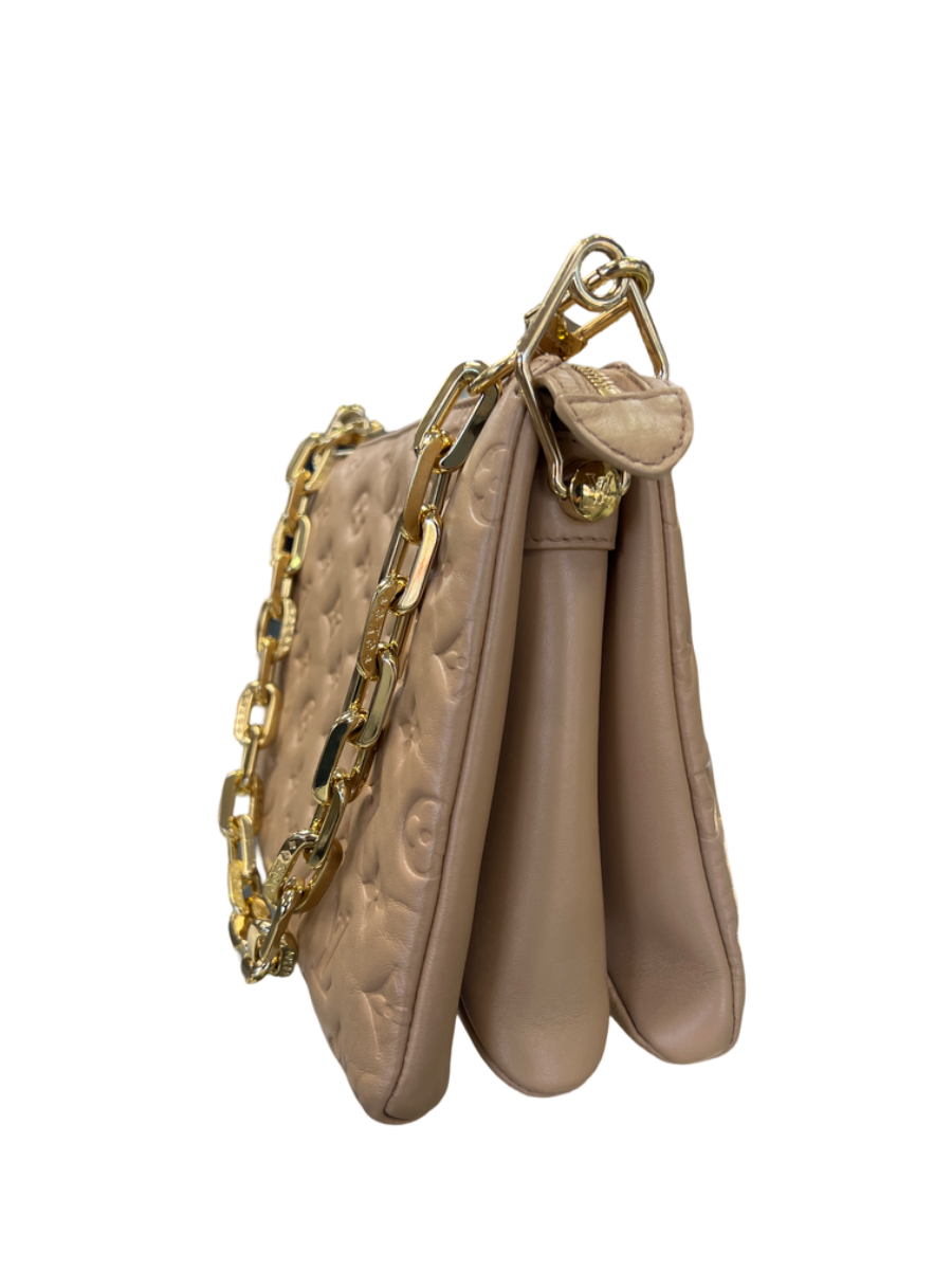 Louis Vuitton Beige Lambskin Coussin PM Bag WGH