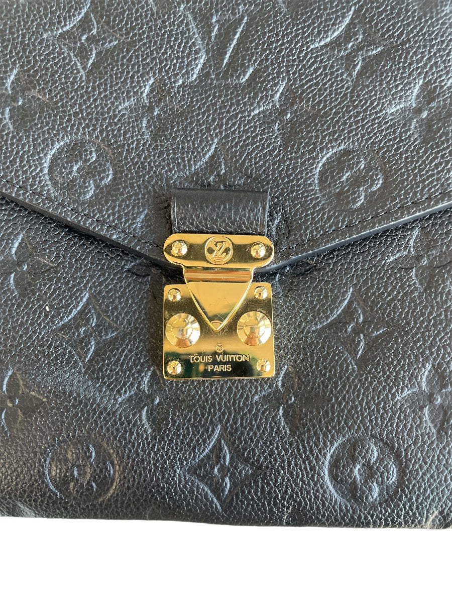 Louis Vuitton Black Empreinte Pochette Metis Bag