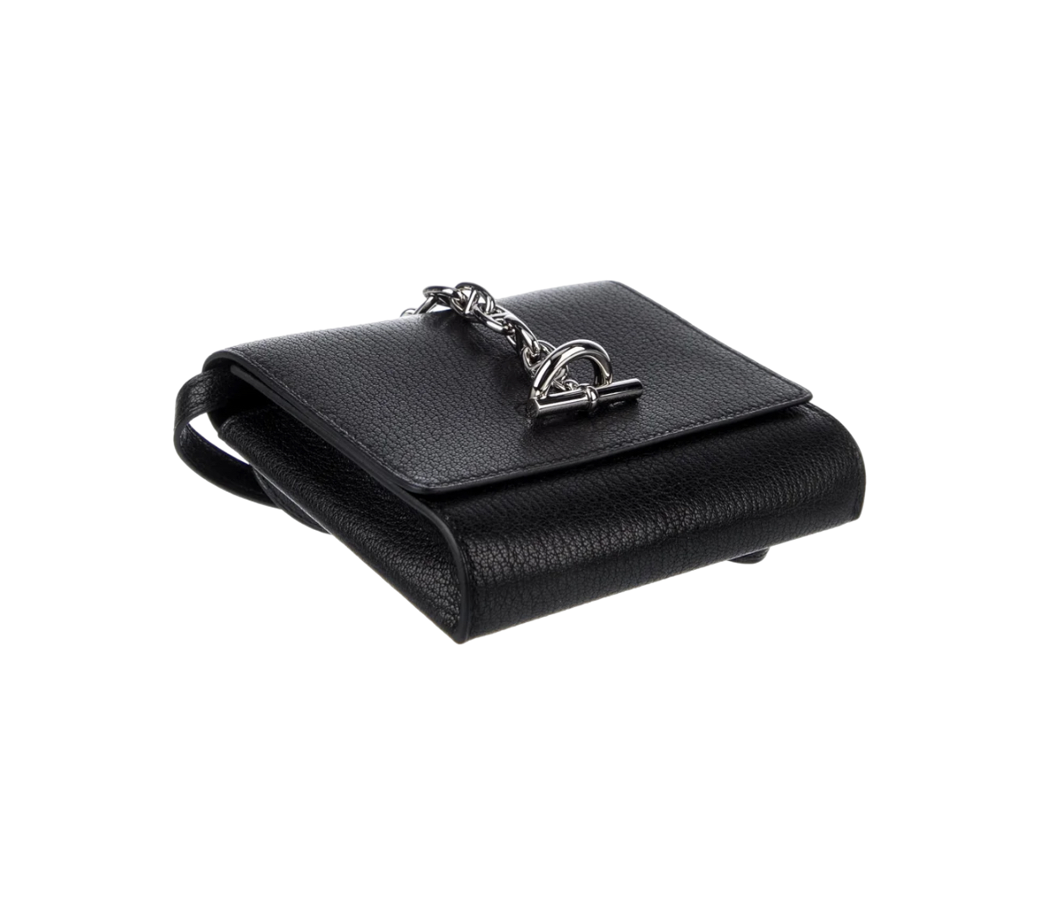 2023 Hermes Chevre Chamkila Chaine d' Ancre Compact Wallet on Strap