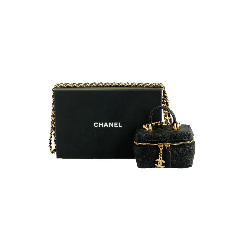 2021 Chanel Black Small Vanity With Chain