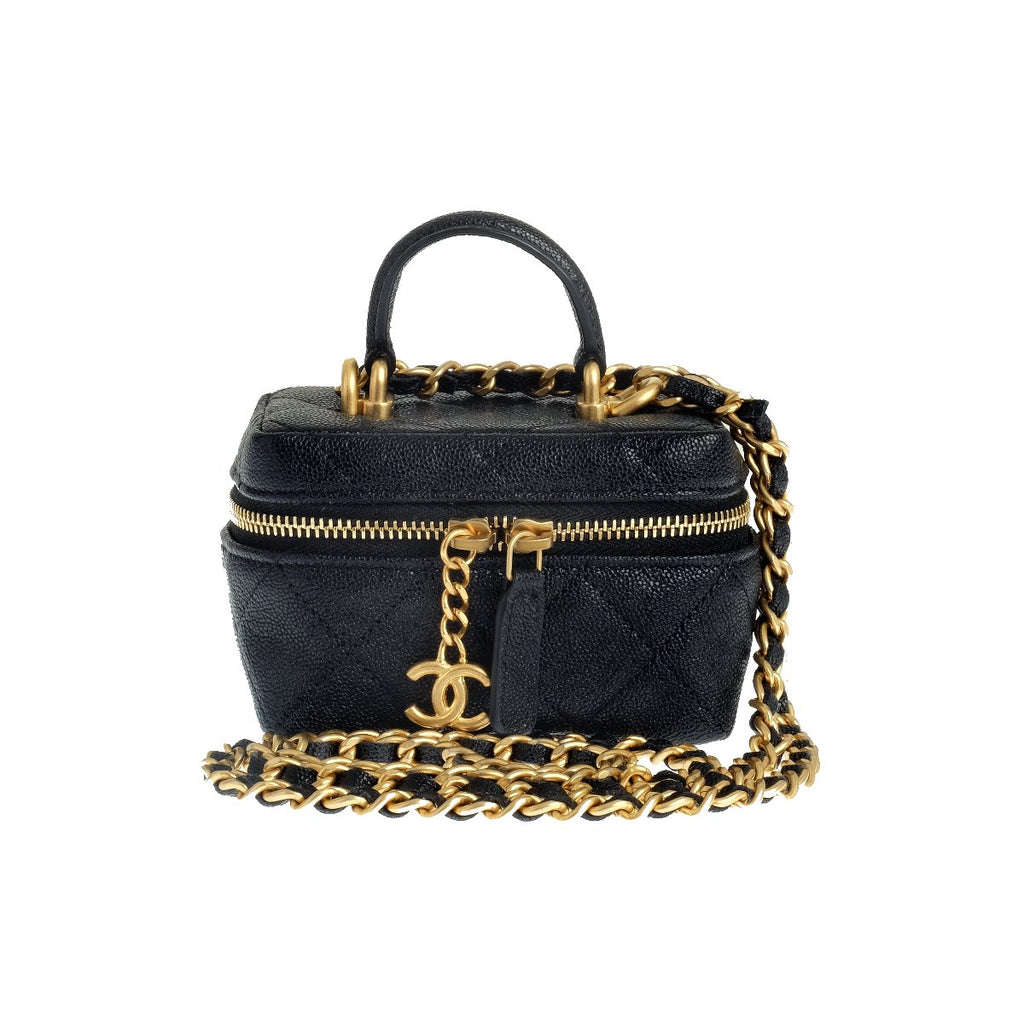 2021 Chanel Black Small Vanity With Chain