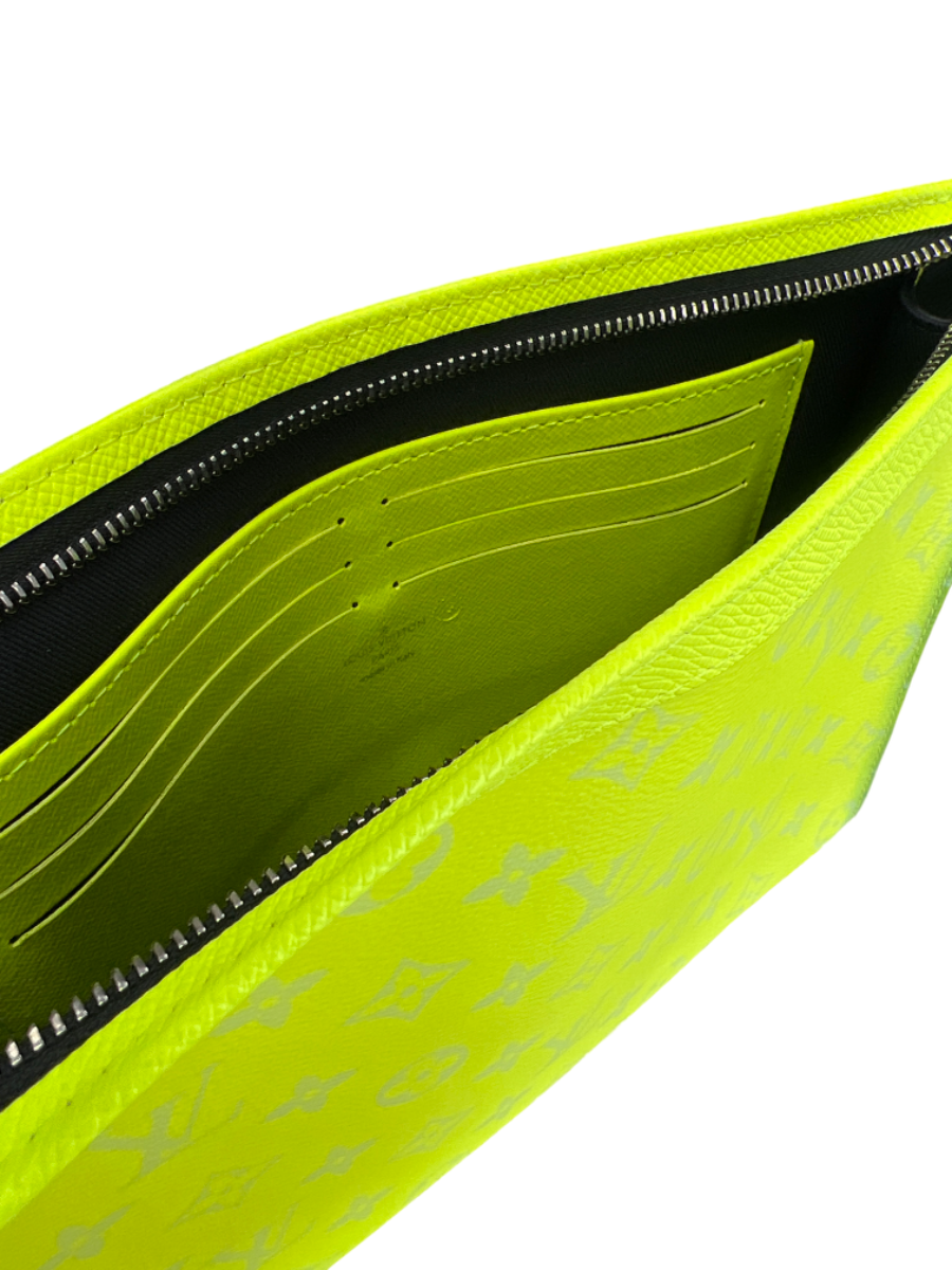 Louis Vuitton Neon Yellow Monogram Taigarama MM
