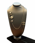 Chanel 18P Flower Station & Faux Pearl long Necklace