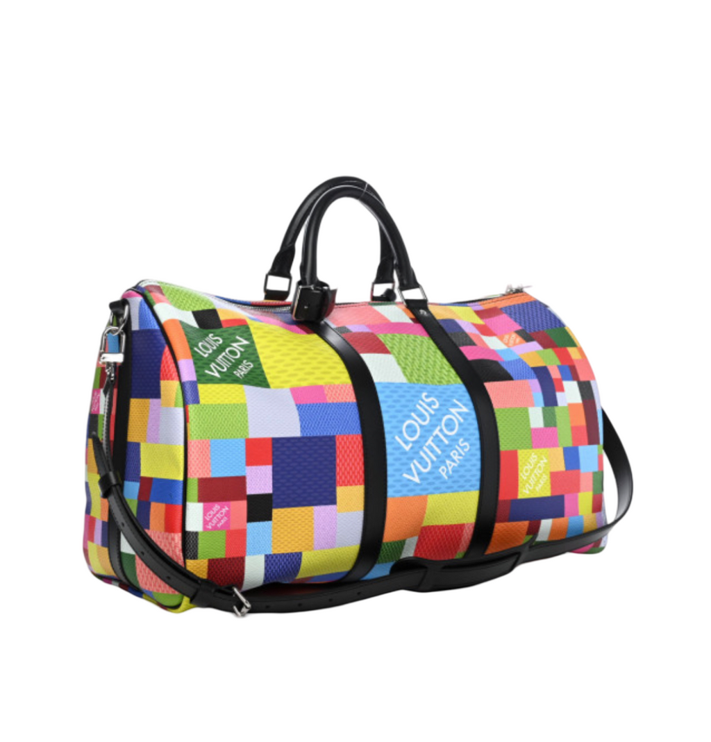 Louis Vuitton Damier Graphite 3D Multicolor Keepall Bandouliere 50