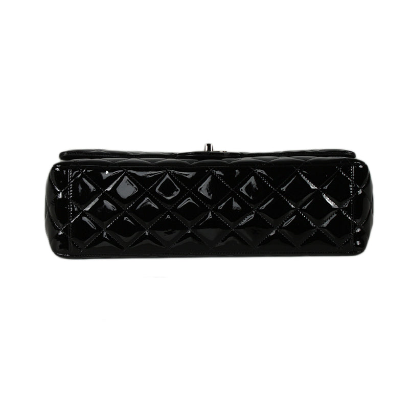 Chanel Black Patent Maxi Double Flap Bag