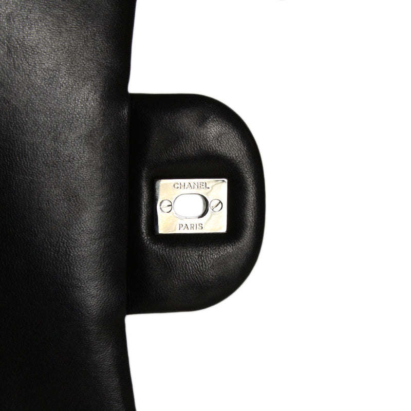 Chanel Black Patent Maxi Double Flap Bag
