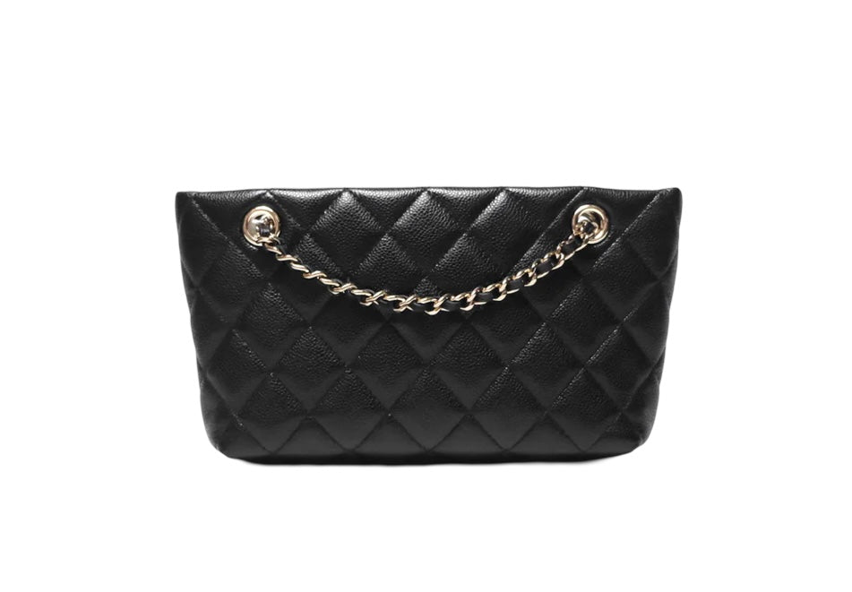 Chanel 25C Black Caviar Mini Tote Bag WSH