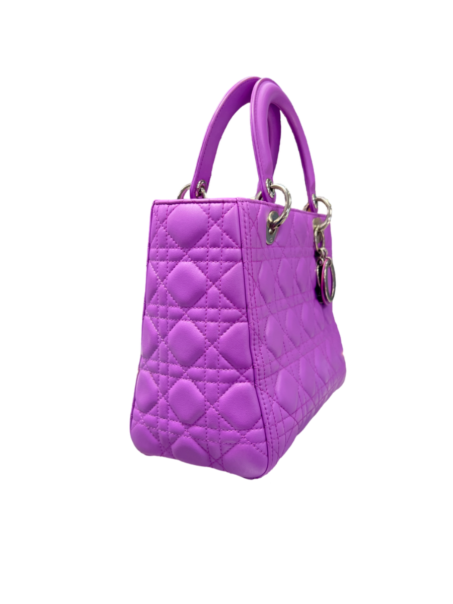 Christian Dior Lavender Medium Lady Dior Bag