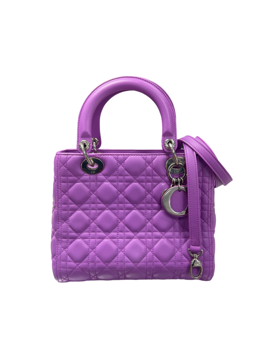 Christian Dior Lavender Medium Lady Dior Bag