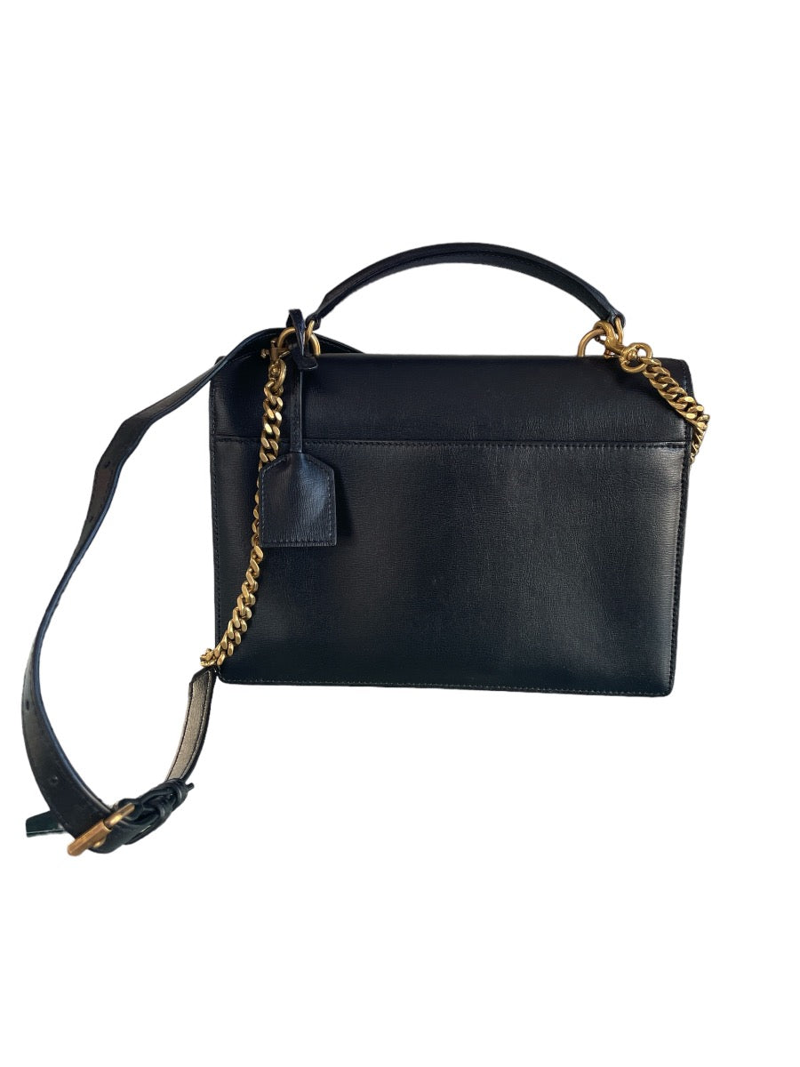 Saint Laurent  Black Medium Monogram Sunset Bag