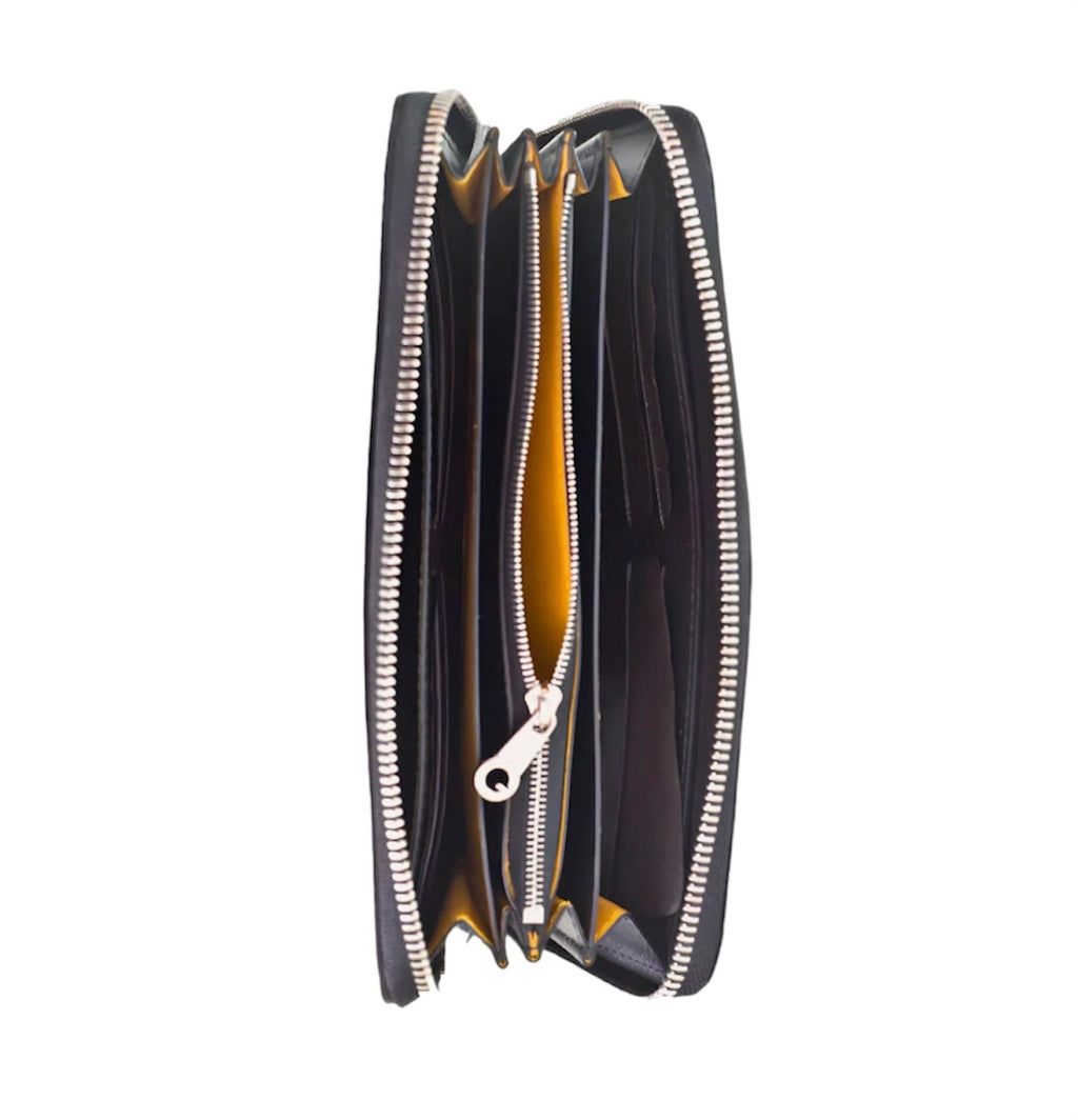 Goyard Goyardine Matignon Zip Around GM Wallet Black