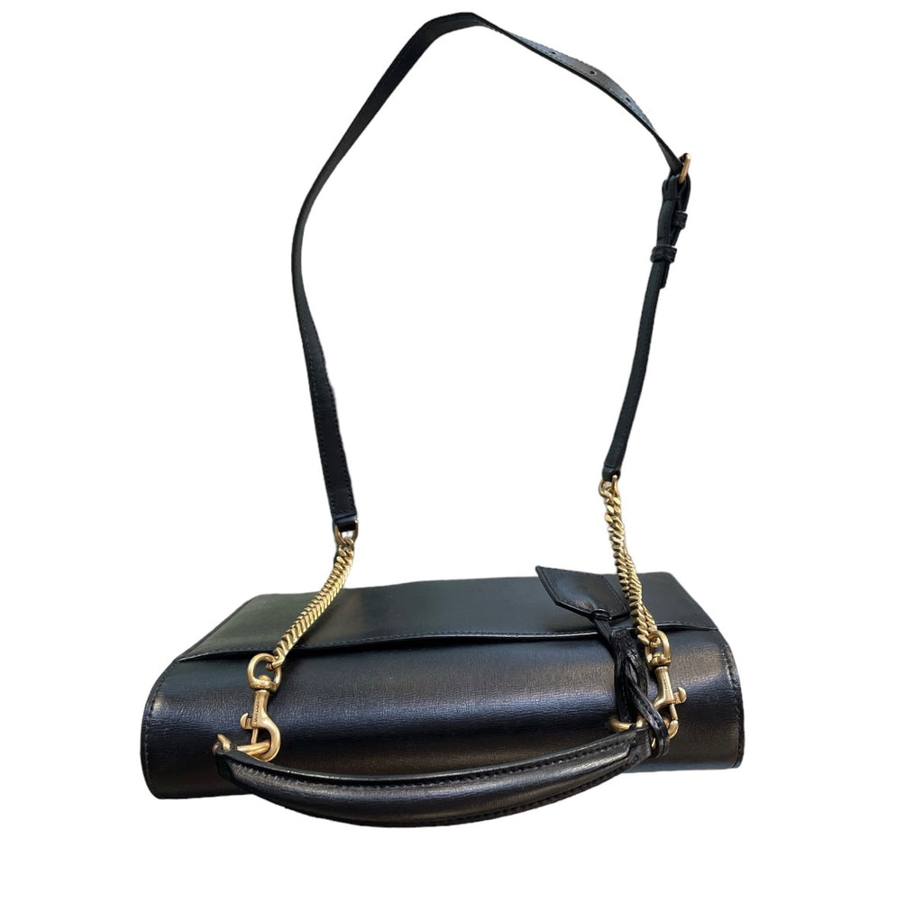 Saint Laurent  Black Medium Monogram Sunset Bag