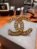 Chanel Gold-Tone CC Brooch & Chanel rope bracelet