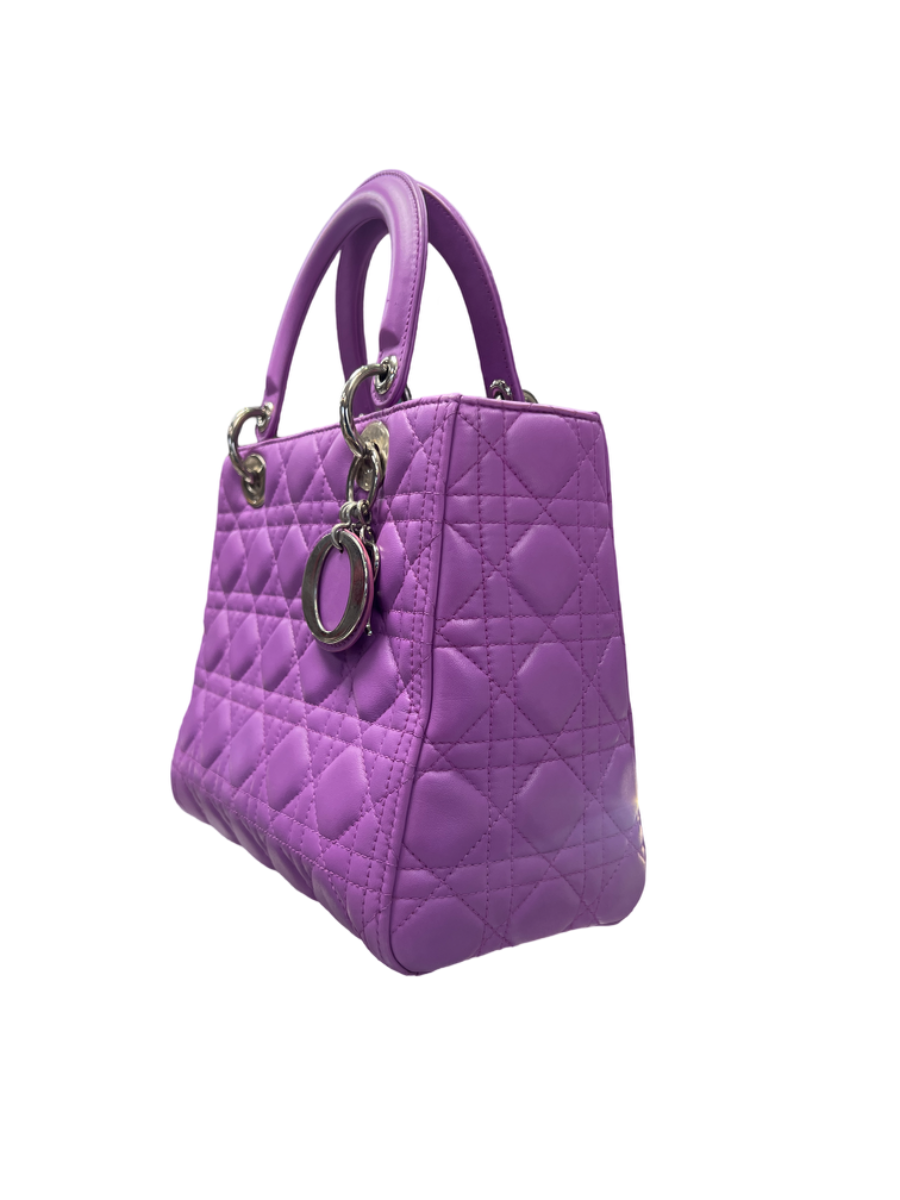 Christian Dior Lavender Medium Lady Dior Bag