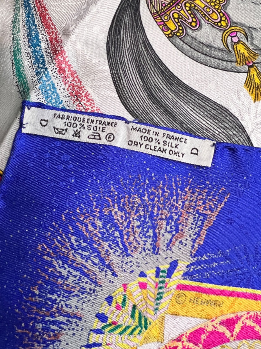 Hermes Feux d' Artifice  1837-1987 Jacquard Silk Scarf