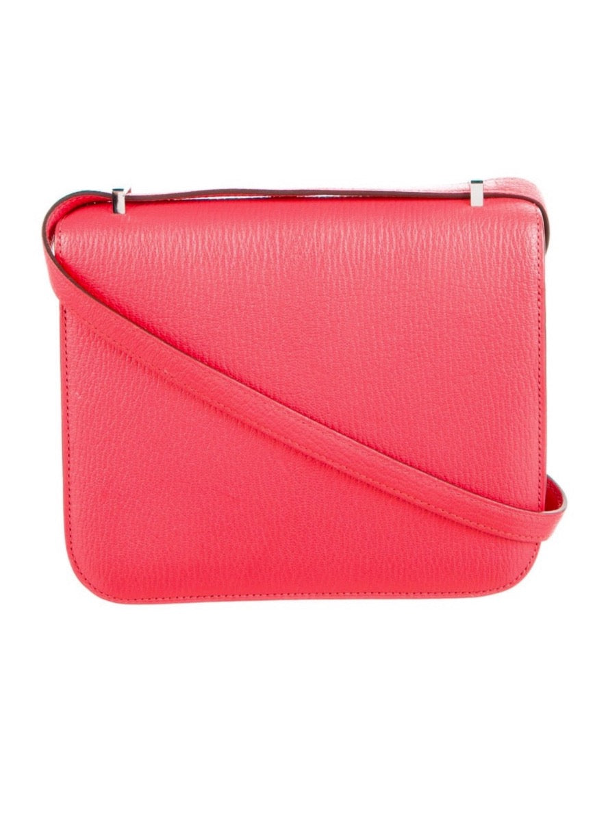 Hermes Texas Rose Chevre Mysore Verso Constance 18