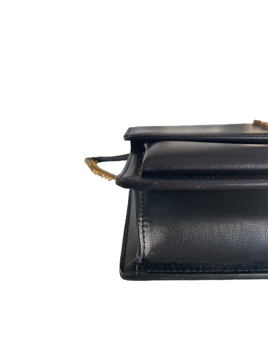 Saint Laurent  Black Medium Monogram Sunset Bag