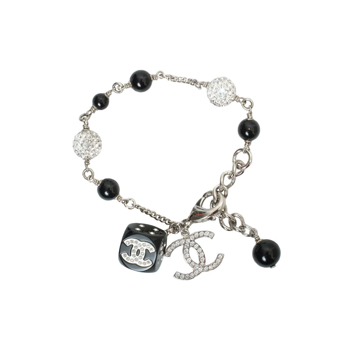 Chanel Charm Bracelet Crystal Dice