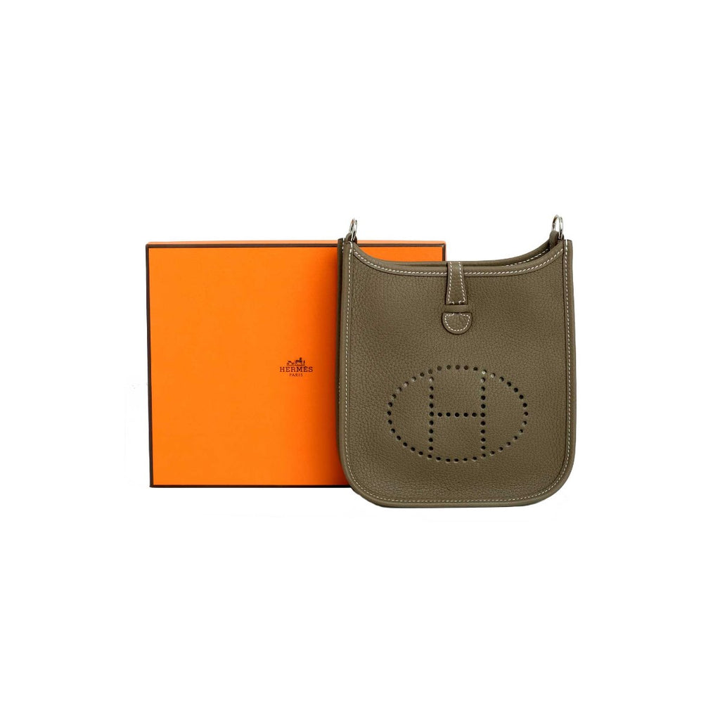 2021 Hermès Etoupe Clemence Leather Evelyne 16 TPM