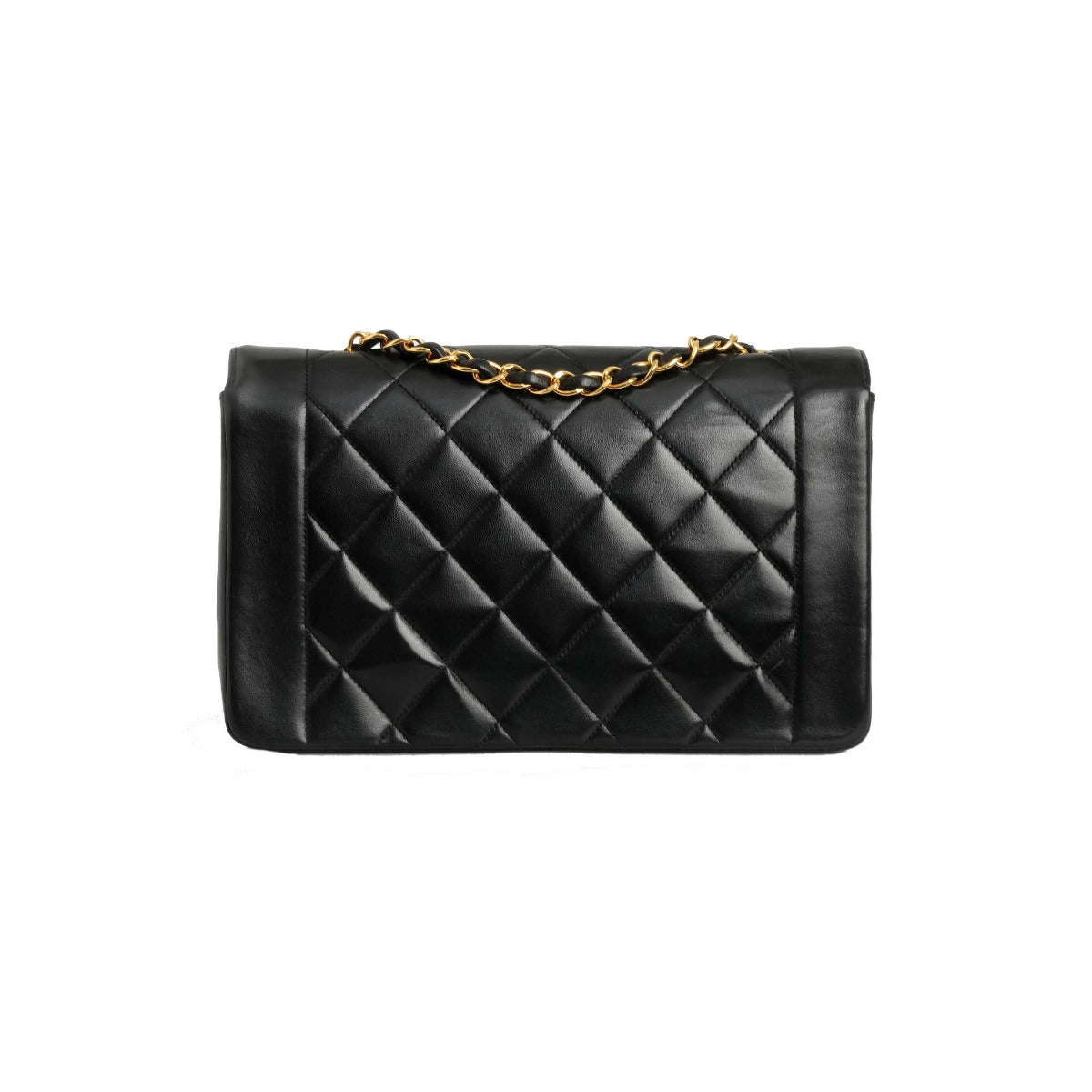 Chanel Vintage Black Lambskin Diana Flap Bag