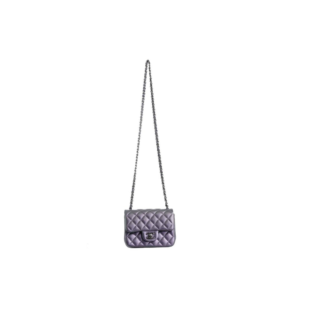 Chanel Iridescent Purple Square Mini Classic Flap Bag