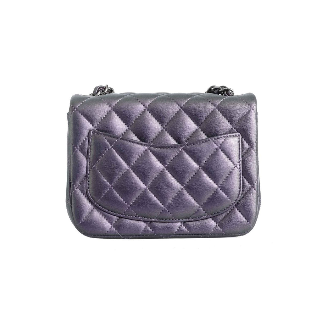 Chanel Iridescent Purple Square Mini Classic Flap Bag