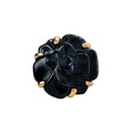 Chanel Onyx Camélia Cocktail 18K Ring