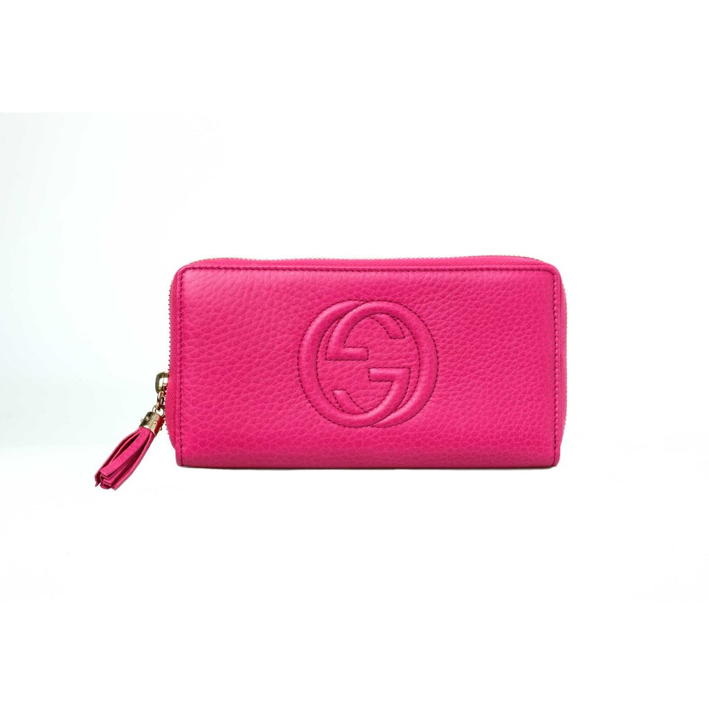 Gucci Pink Soho Zip Around Wallet