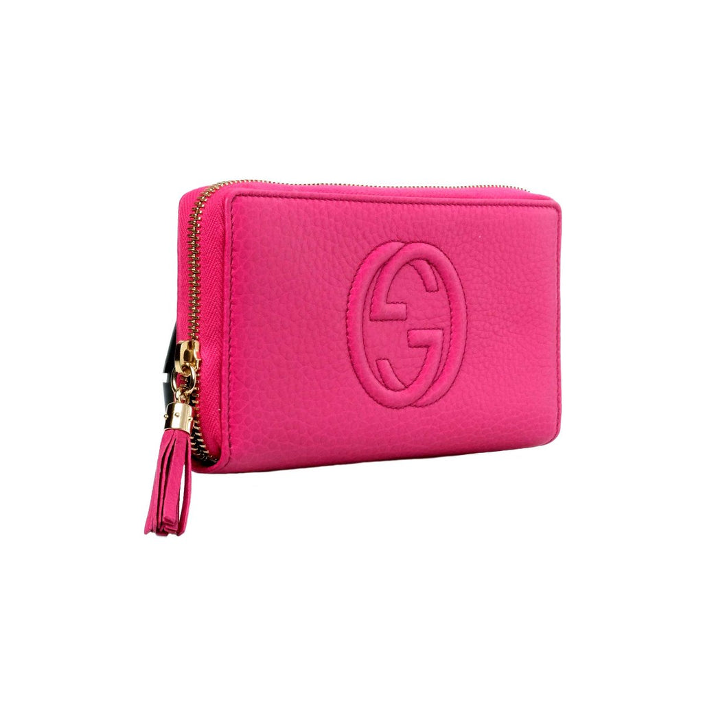 Gucci Pink Soho Zip Around Wallet