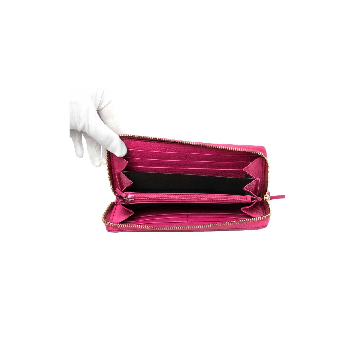 Gucci Pink Soho Zip Around Wallet