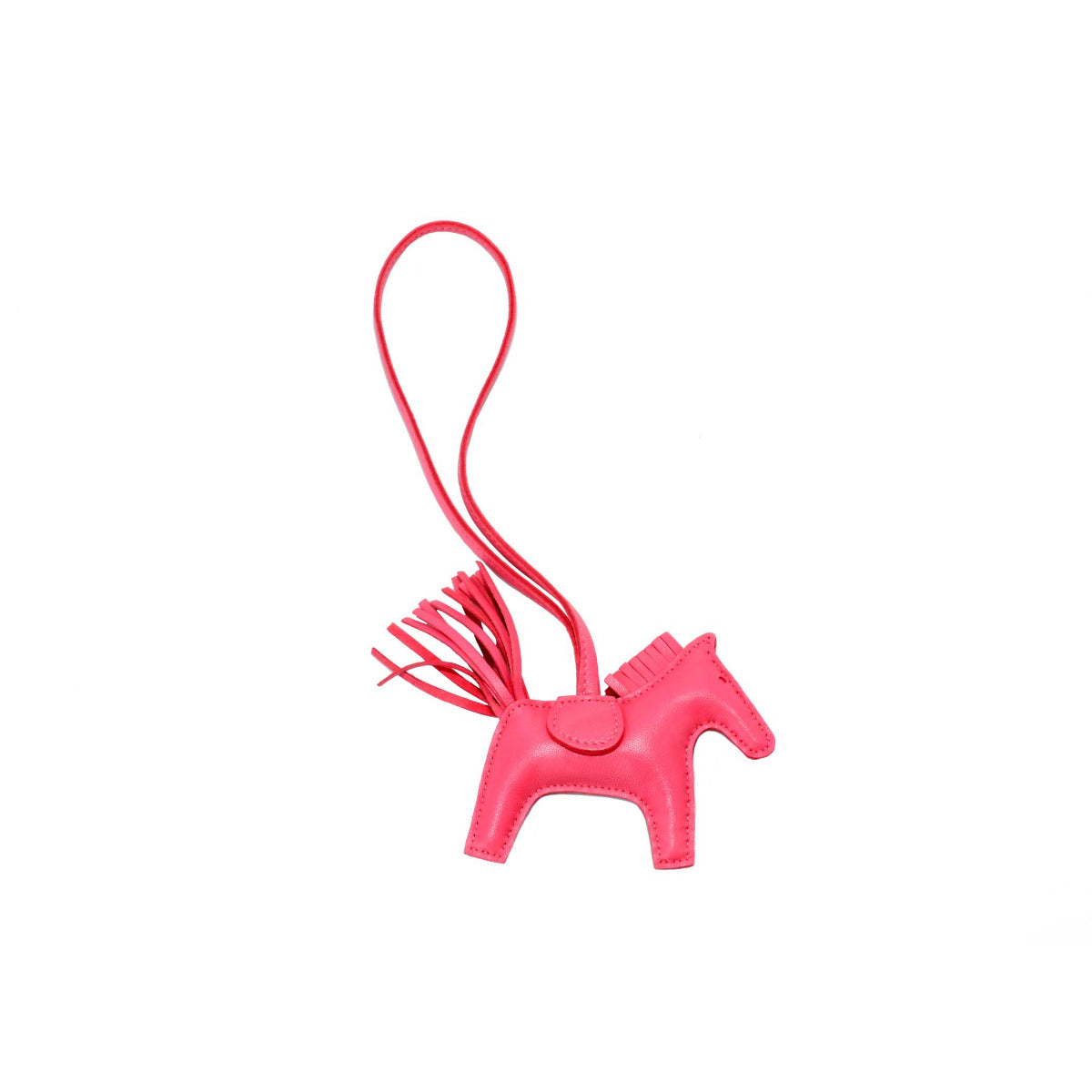 2020 Hermès Rose Azalee GriGri Rodeo Charm PM