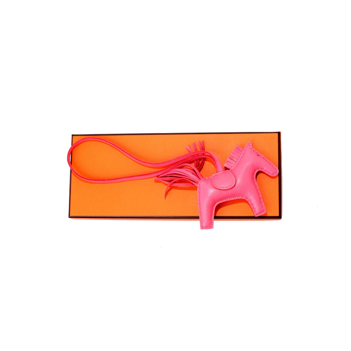 2020 Hermès Rose Azalee GriGri Rodeo Charm PM