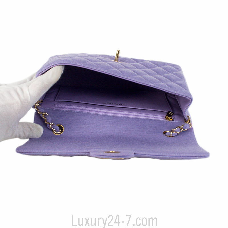 Chanel Lavender Jersey Single Flap Bag