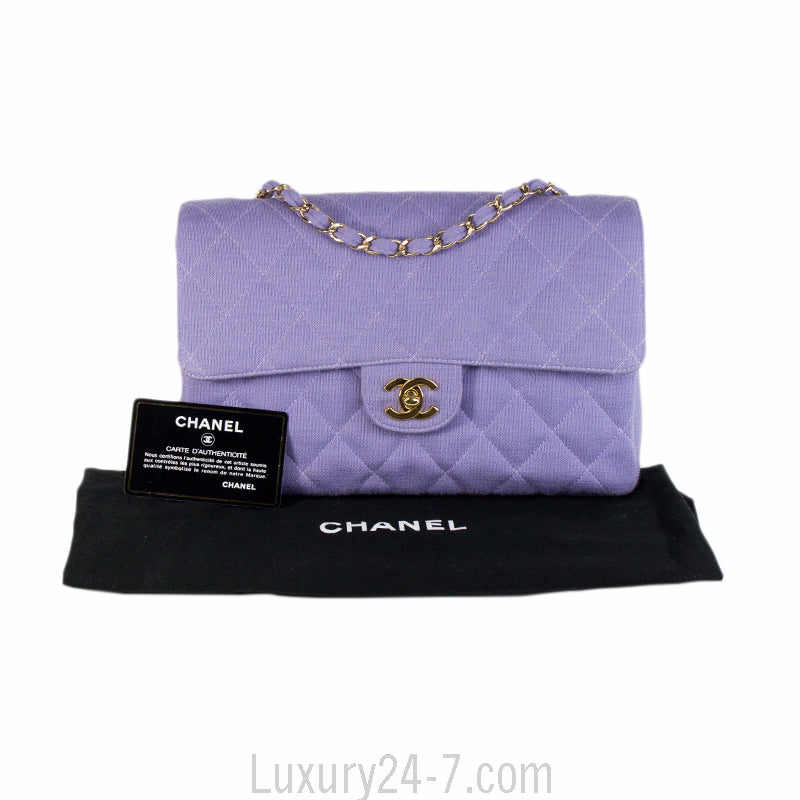 Chanel Lavender Jersey Single Flap Bag
