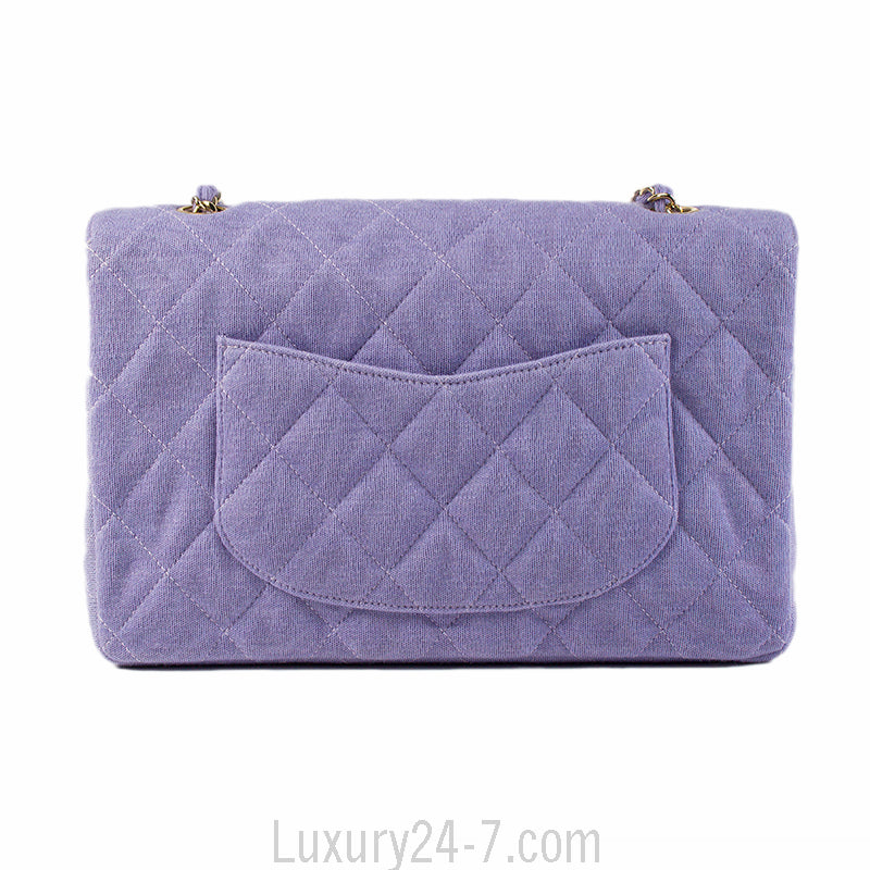 Chanel Lavender Jersey Single Flap Bag