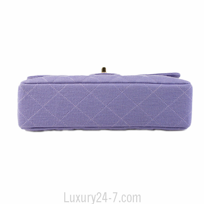 Chanel Lavender Jersey Single Flap Bag