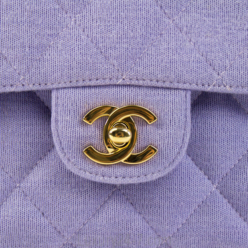 Chanel Lavender Jersey Single Flap Bag