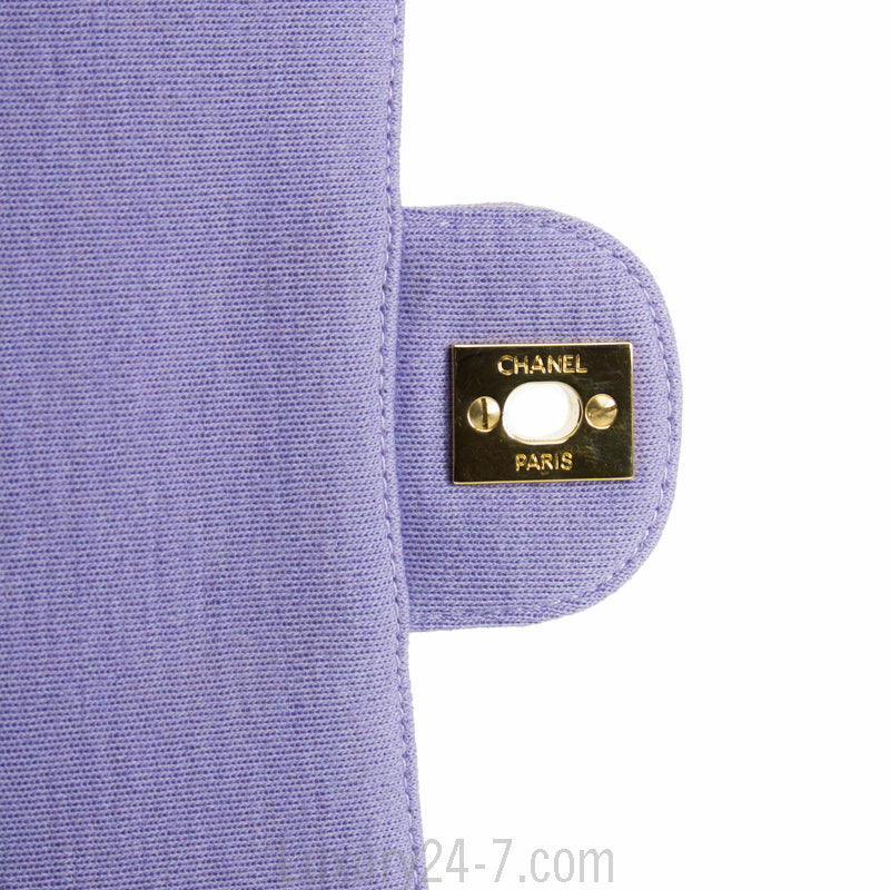 Chanel Lavender Jersey Single Flap Bag