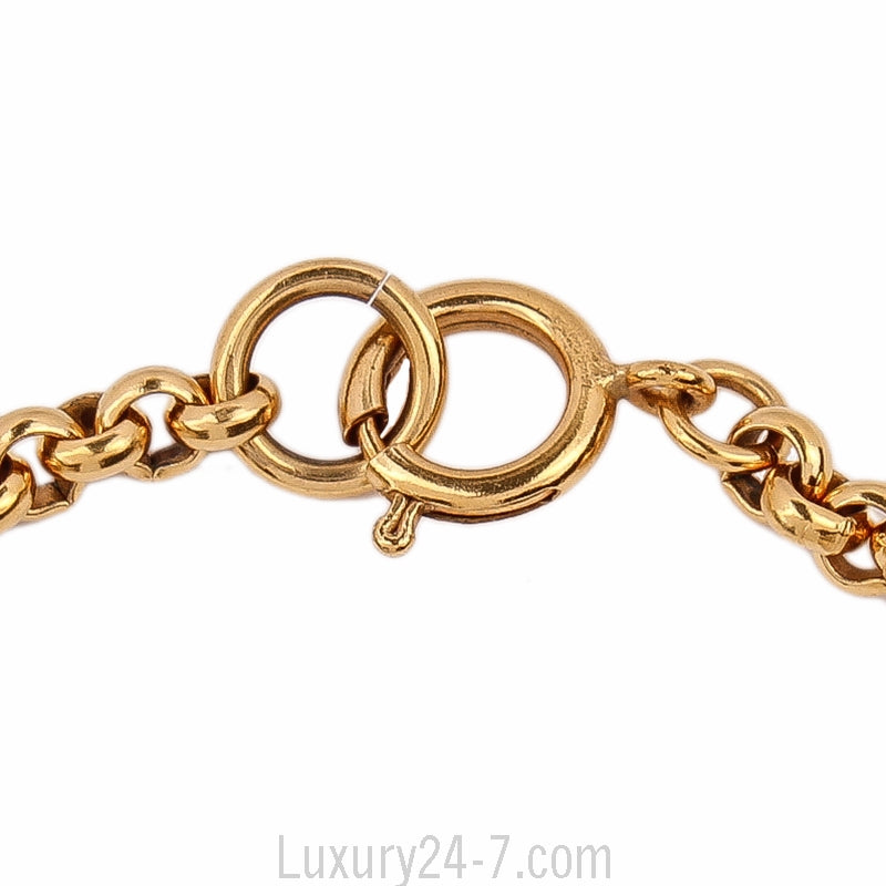 Chanel CC Heart Logo Chain Necklace
