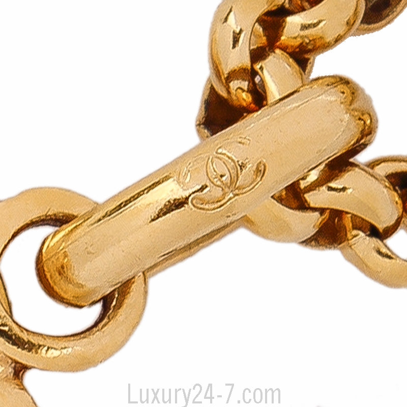 Chanel CC Heart Logo Chain Necklace