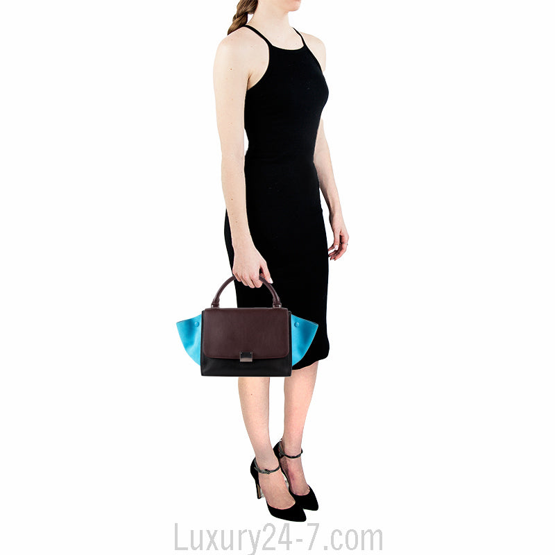 Celine Tricolor Small Trapeze Bag