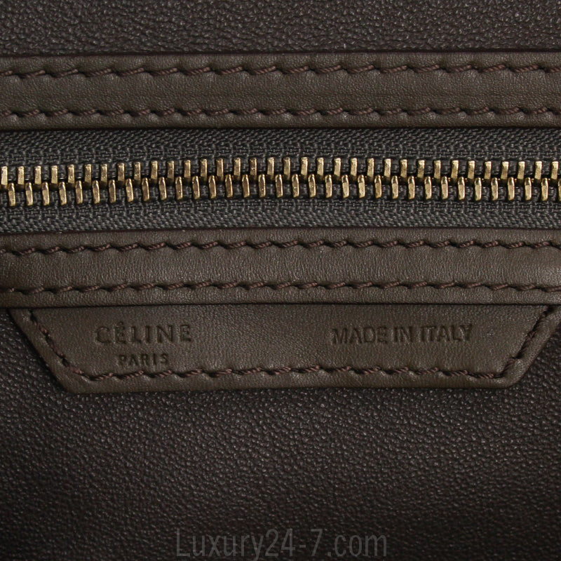 Celine Smooth Leather Tricolor Mini Luggage Tote