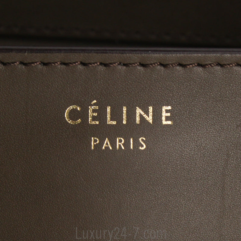 Celine Smooth Leather Tricolor Mini Luggage Tote