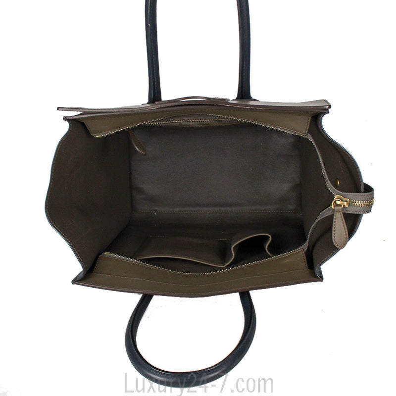 Celine Smooth Leather Tricolor Mini Luggage Tote