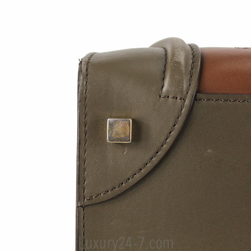Celine Smooth Leather Tricolor Mini Luggage Tote